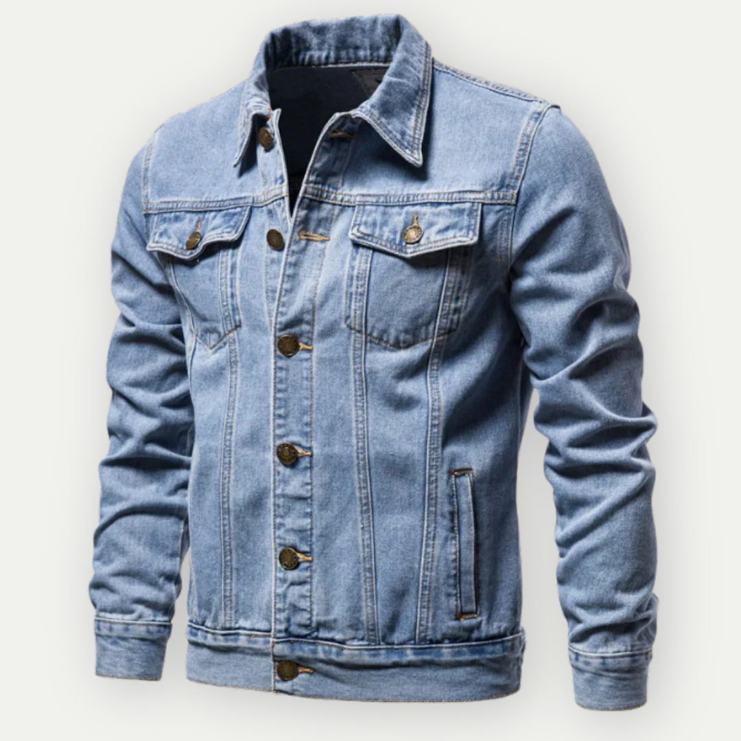 SUNA Overgangsjakke Denimlook Trucker Til Mænd Komfortabel Blau