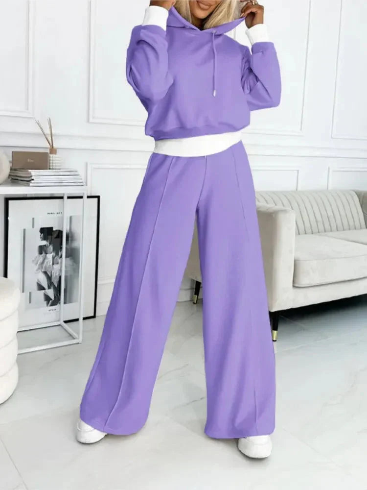 SUNA Beverly To-delt Jogging Sæt - Komfortabel loungewear til damer Lilla