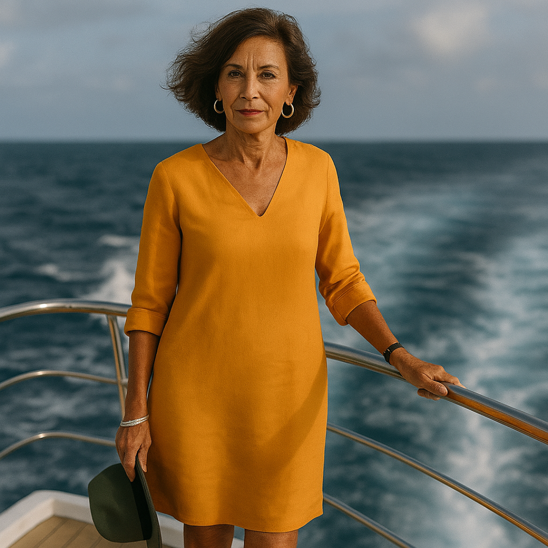 SUNA Stilfuld Sommerkjole Orange