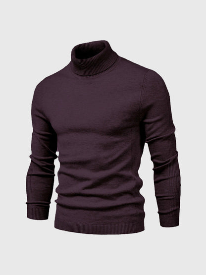 Cala Nova - Herre Rullekrave Sweater Vaskbar og Elegant Men Sweater SUNA Brun S