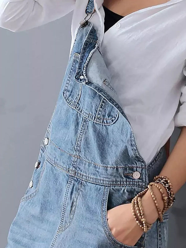 SUNA Kvinder Denim Overalls Kjole Blå Størrelse M 100% Bomuld