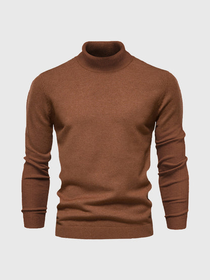 Cala Nova - Herre Rullekrave Sweater Vaskbar og Elegant Men Sweater SUNA Sennepsgul S