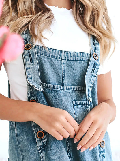 Løse Denim Overalls Til Damer Med Komfortabel Pasform Losse denim tuinbroek dames €25 SUNA