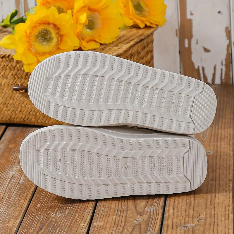SUNA Dame Slip-On Støvler – Casual Støvler med Varm Foring og Elastiske Paneler