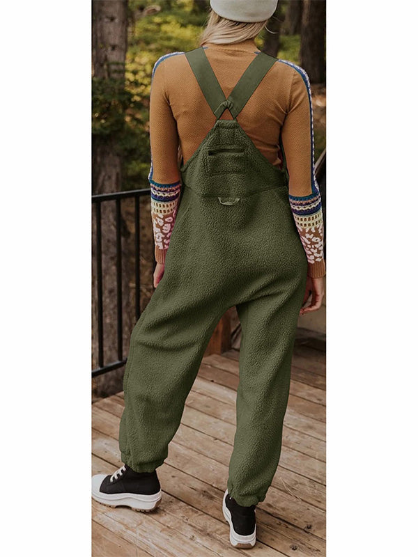 SUNA Dame Fleece Overalls Sort Størrelse 50 Polyester