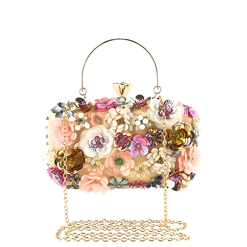 SUNA Fiona Clutch Taske i Vegansk Læder med Guld Hardware