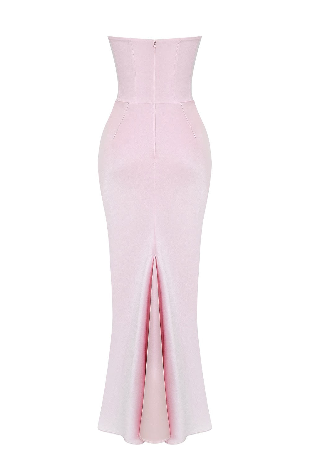 SUNA Mia Maxi Dress i Baby Pink og Brun til Enhver Anledning