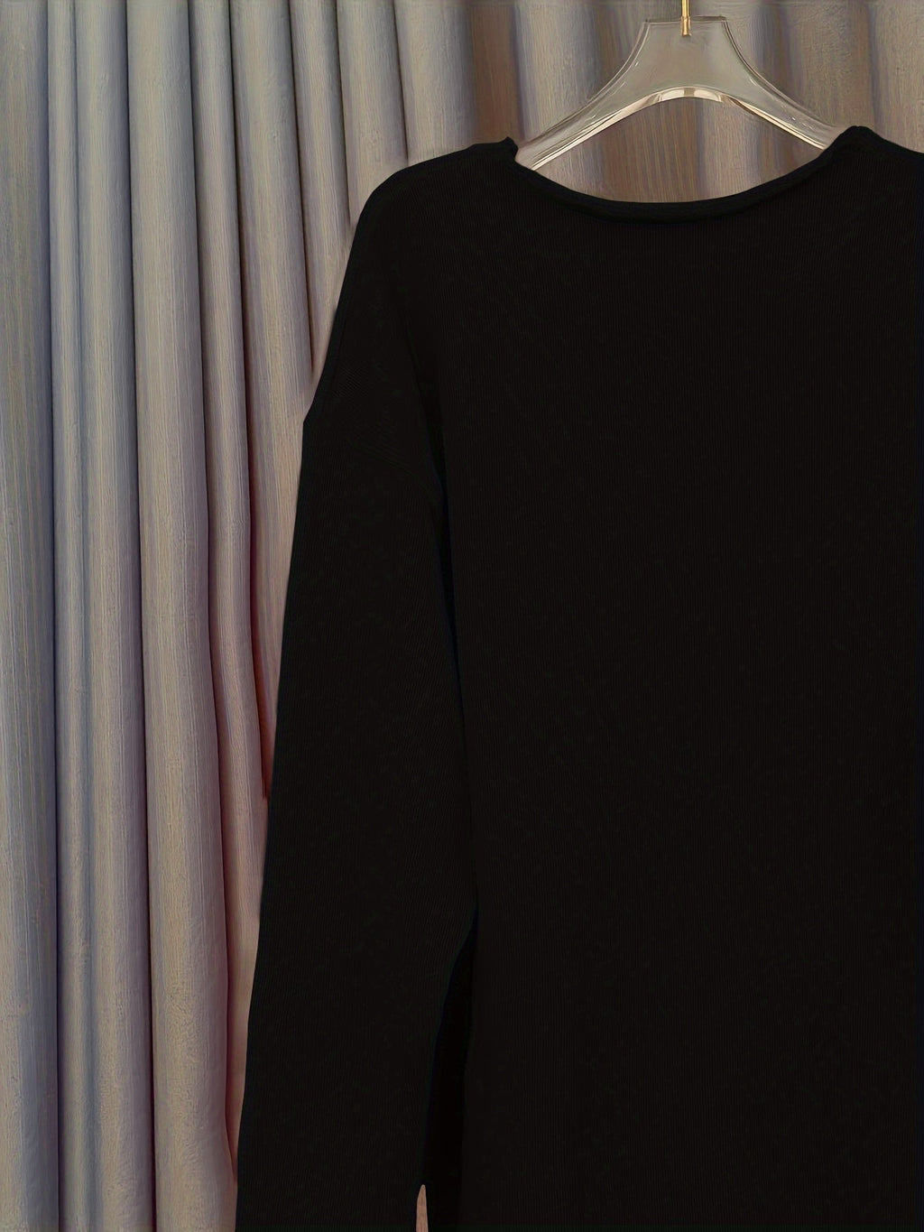 SUNA Dame Sweater – Oversized Trøje med V-Hals i Plusstørrelse
