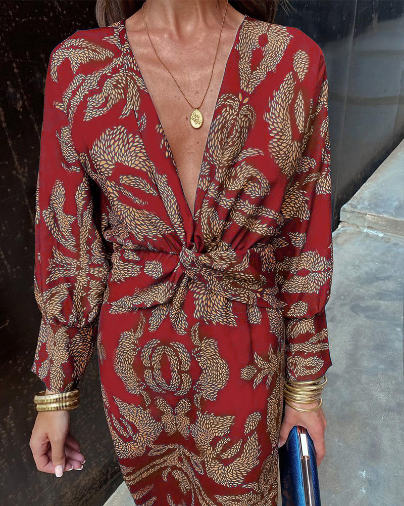 SUNA Arielle Boho Luxe Wrap-kjole Casual Chic Blend Hverdagen