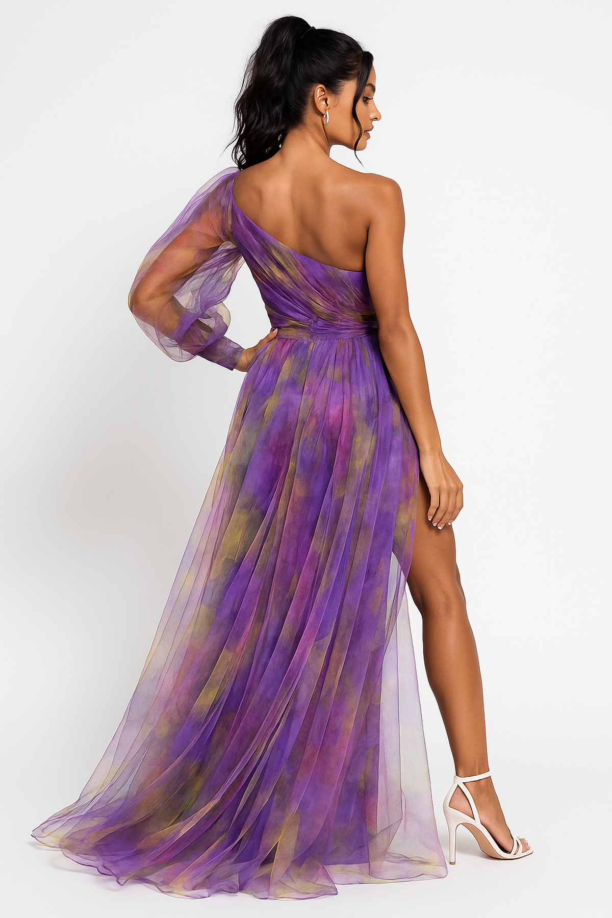SUNA Asymmetrisk Maxikjole – Let Silhuet – Chiffon Aftenen