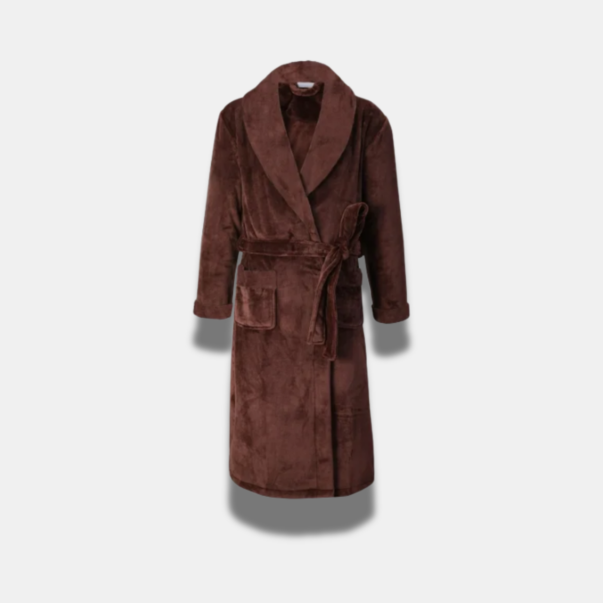 SUNA Premium Unisex Flannel Kimono Frakke til Afslapning Brun