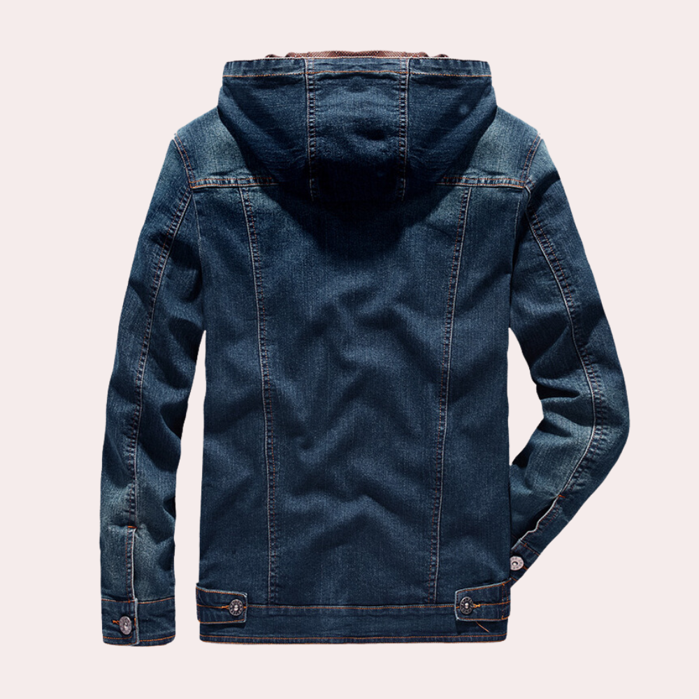 SUNA Stilfuld Denimjakke Til Mænd – Tidløs Casual Stil - Høj Kvalitet Denim, Afslappet Pasform, Garderobeklassiker