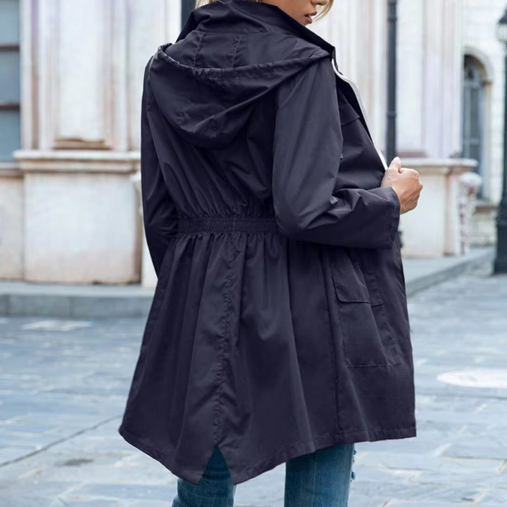 SUNA Dame Vinterfrakke Med Lynlås - Klassisk trenchcoat i moderne silhuet
