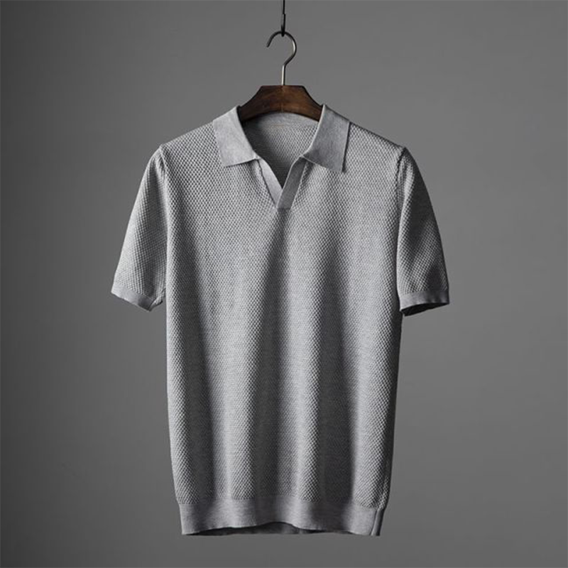 SUNA Ranches | Casual Kortærmet Polo Shirt til Mænd og Kvinder Grå