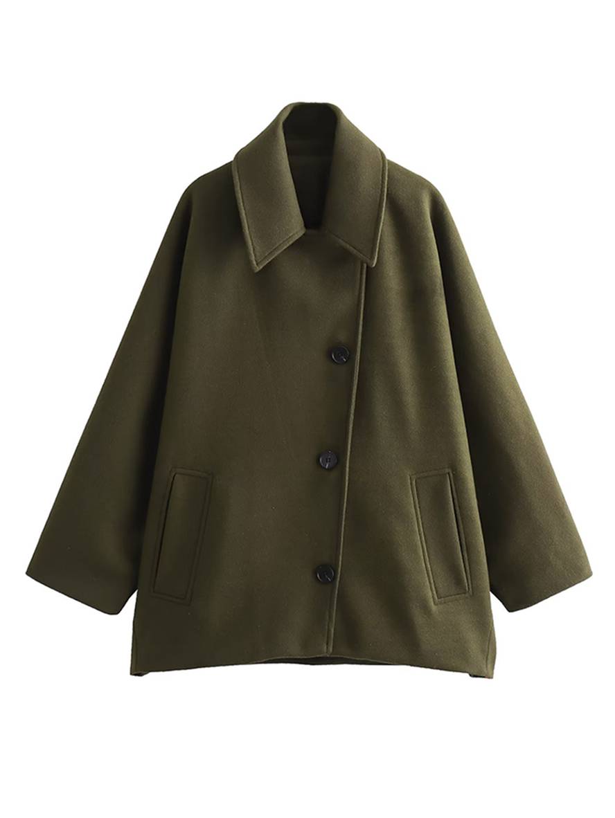 SUNA Kvinde Elegant Afslappet Oversized Jakke Chloé