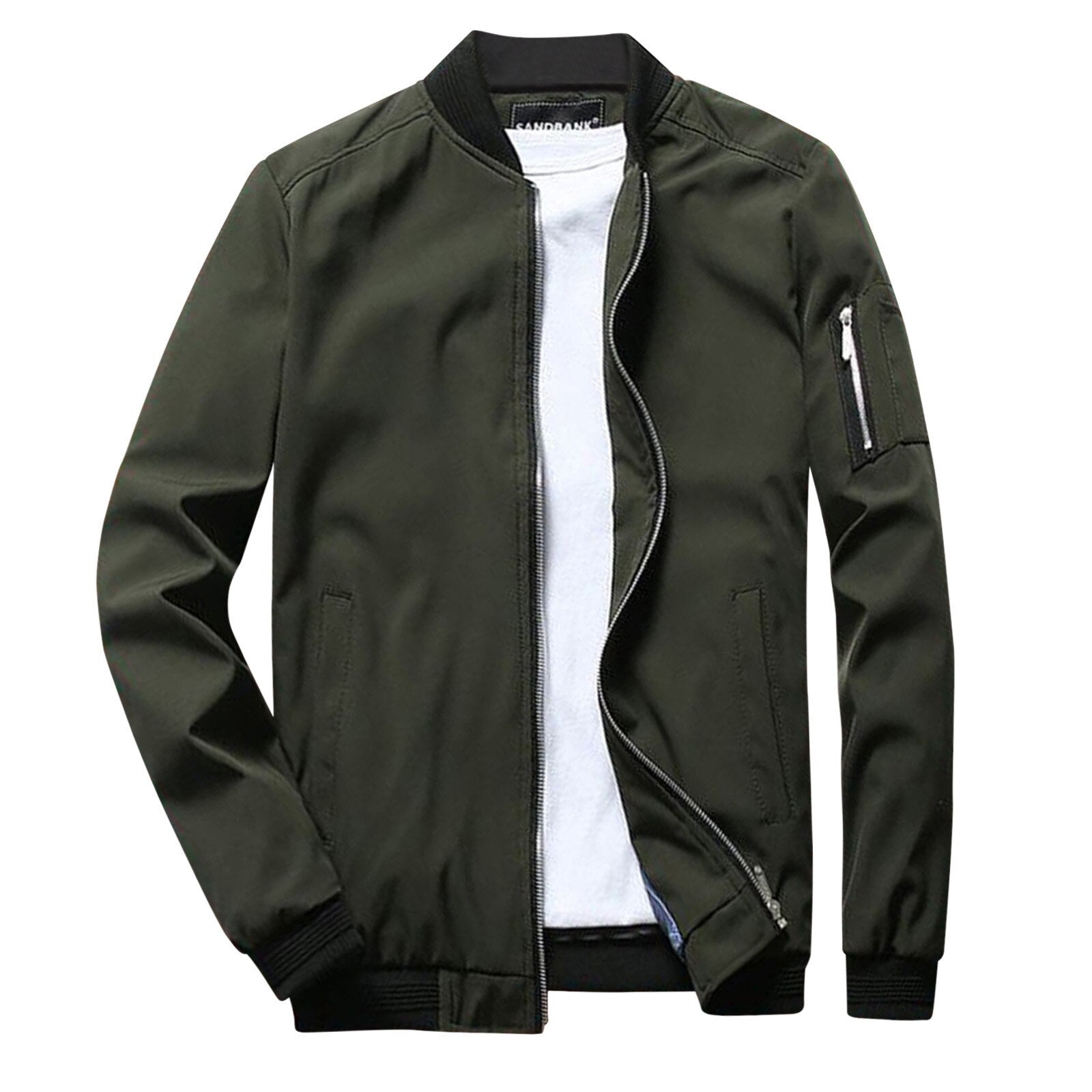 CRISTIAN - Stilfuld Og Kort Sommerjakke Til Mænd Men Summer Jacket SUNA Militærgrøn M