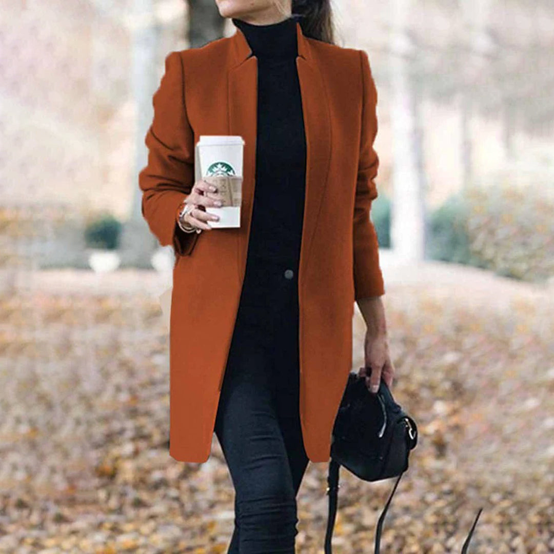 SUNA Varm Trenchcoat til Kvinder - Stilfuldt casual look med bælte Karamel