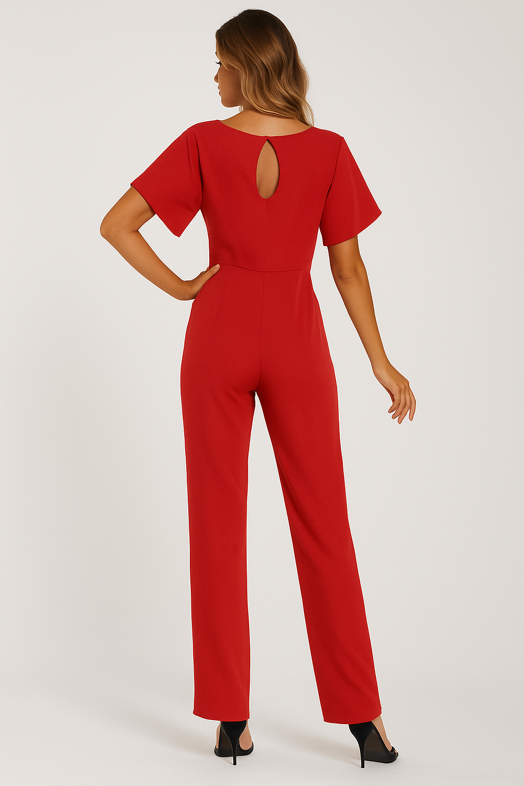 Krawatten-Bælte-Overall til Elegant Stil og Komfort Jumpsuits SUNA
