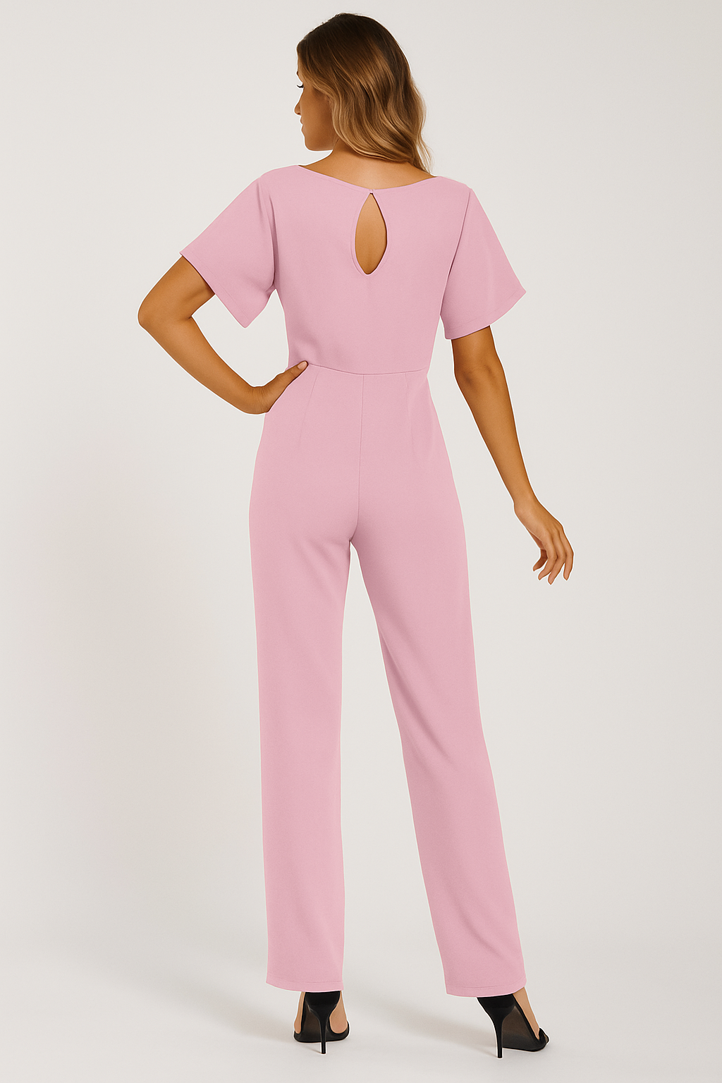 Krawatten-Bælte-Overall til Elegant Stil og Komfort Jumpsuits SUNA