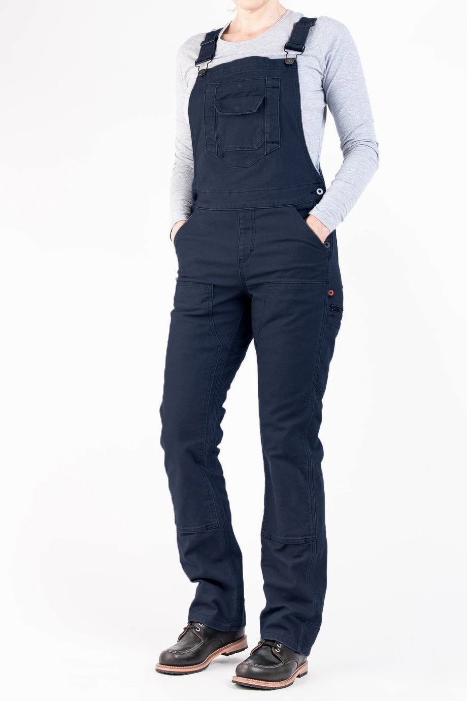 SUNA Dame Overalls Sort Størrelse M Stretch Canvas Marineblå Canvas