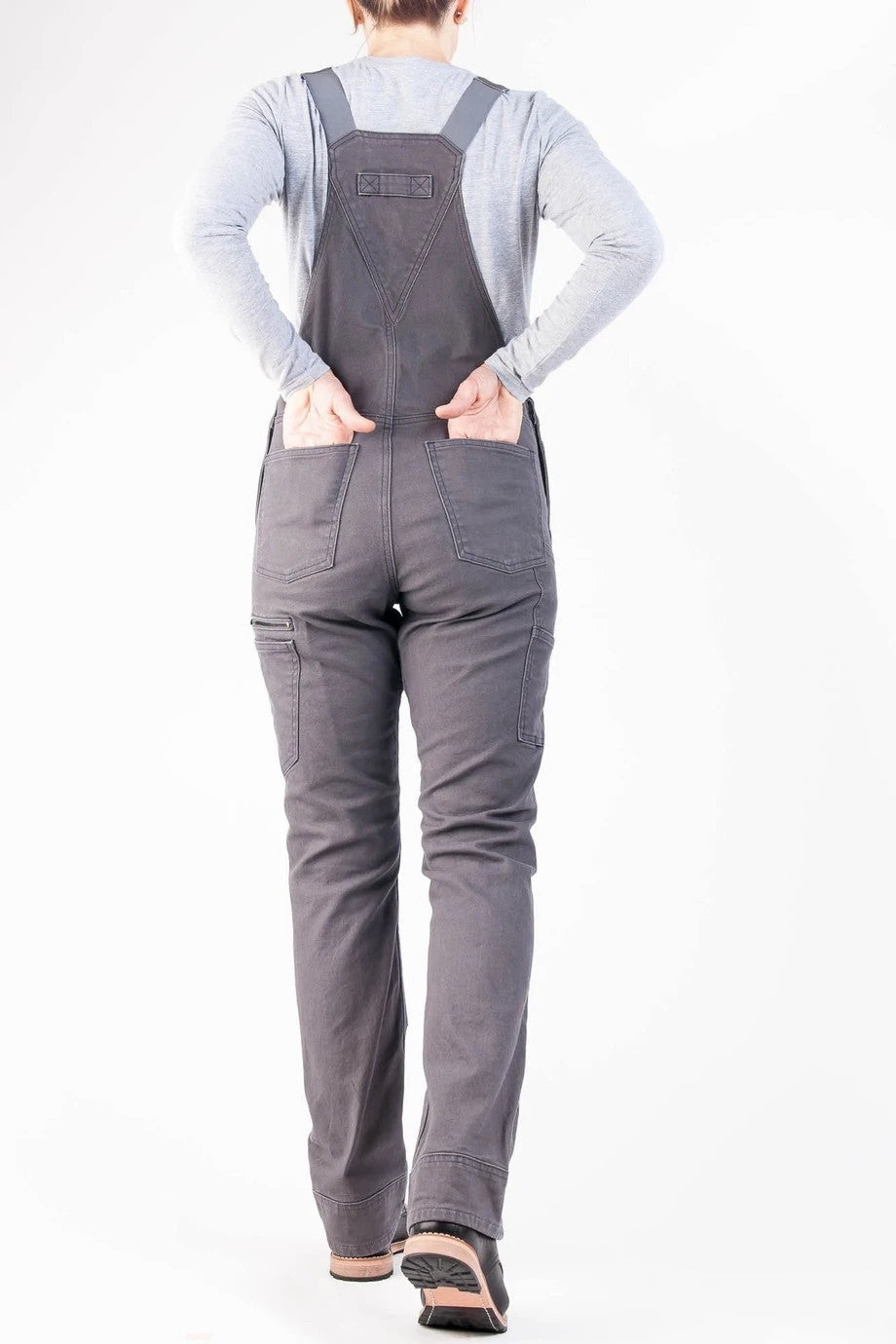 SUNA Dame Overalls Sort Størrelse M Stretch Canvas