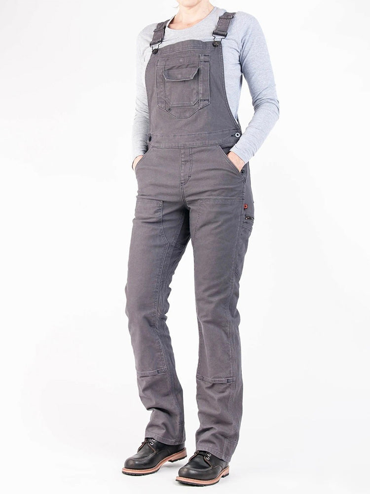 SUNA Dame Overalls Sort Størrelse M Stretch Canvas