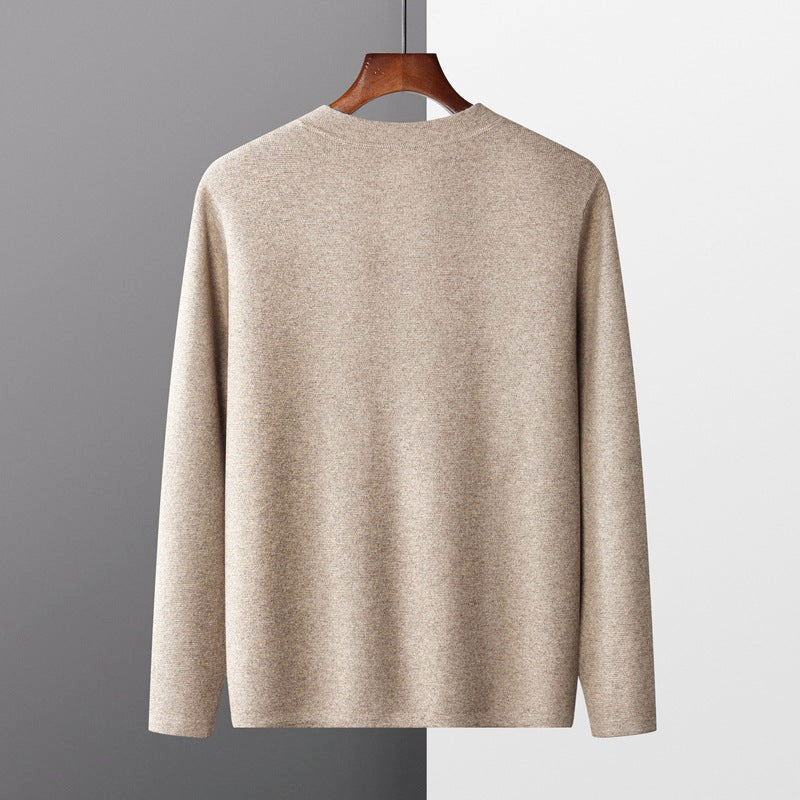 SUNA Herre Cardigan – Knap-Op Stribet Strikket Trøje til Klassisk Hverdagslook