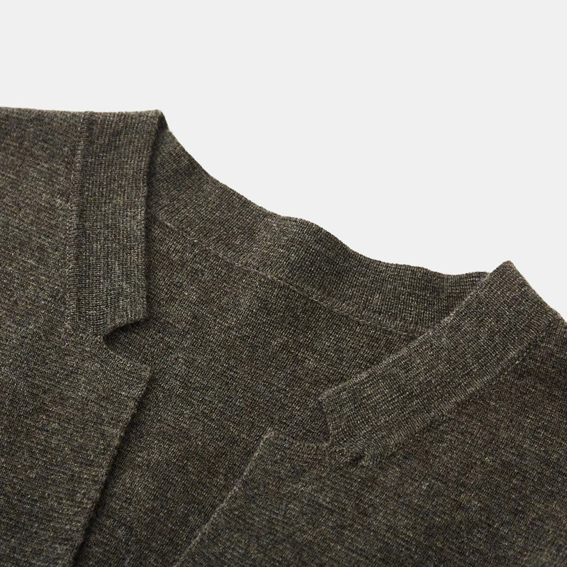 SUNA Herre Cardigan – Knap-Op Stribet Strikket Trøje til Klassisk Hverdagslook