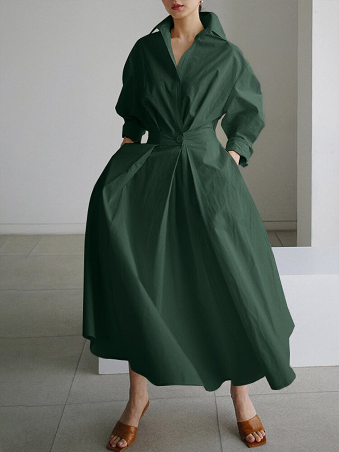 SUNA Elegant Vintage Inspireret Damekjole Let Stof Tidløs Silhuet