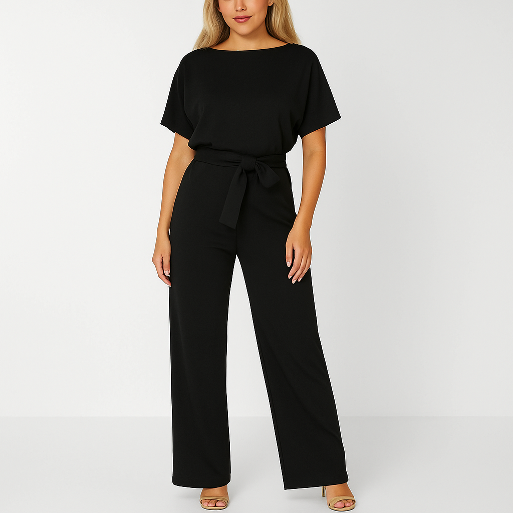 Krawatten-Bælte-Overall til Elegant Stil og Komfort Jumpsuits SUNA Sort S