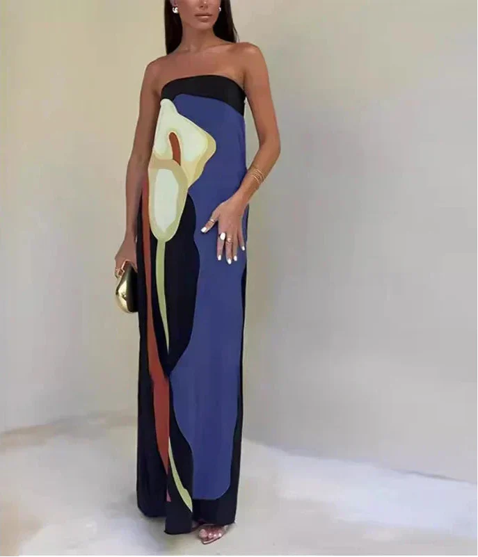 SUNA Mauie Maxi Dress Til Alle Anledninger Med Komfort Og Stil Blauw