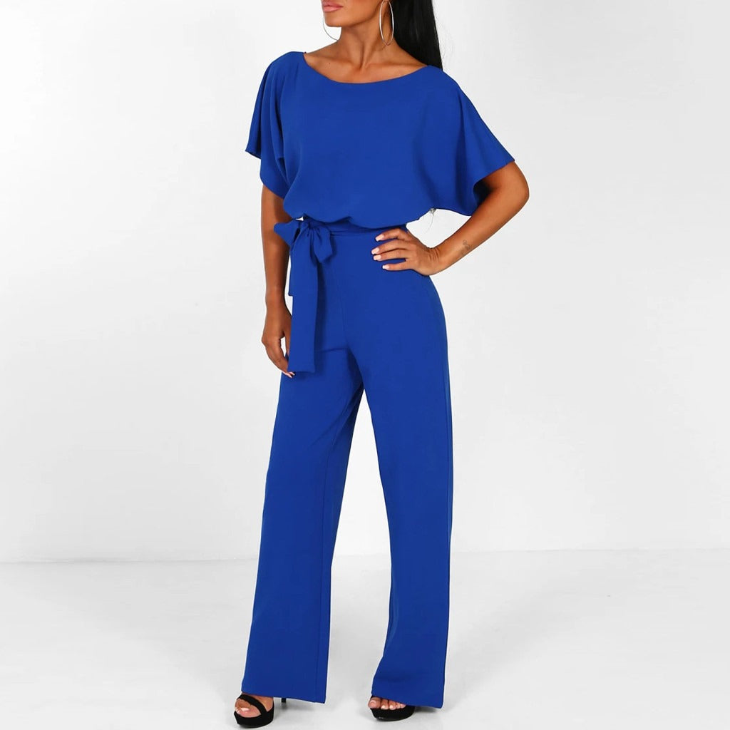 SUNA Enkel og elegant jumpsuit til kvinder – Let - Modetøj Blå