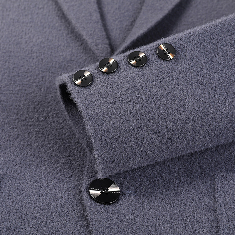 SUNA Herre Cardiganjakke – Strikket Jakke med Notchlapel og Blazerlook