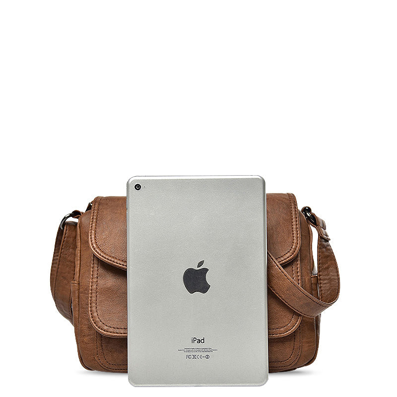SUNA Regina Crossbody Taske i Vegansk Læder med Indvendigt Rum