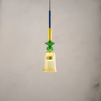SpectraFuse Pendellampe - Flerfarvet Glas Hængelampe - Nordic Macaron Dekorativ Belysning