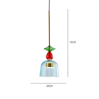 SpectraFuse Pendellampe - Flerfarvet Glas Hængelampe - Nordic Macaron Dekorativ Belysning