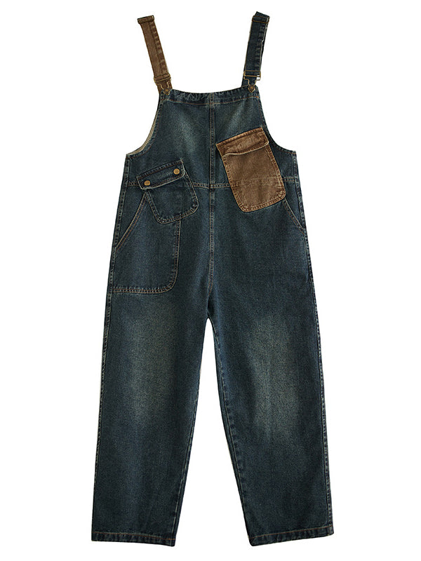 SUNA Kvinders Denim Overalls – Komfortabel Pasform Med Kontrastvask - Denim Overalls til Hverdag og Afslappede Udflugter