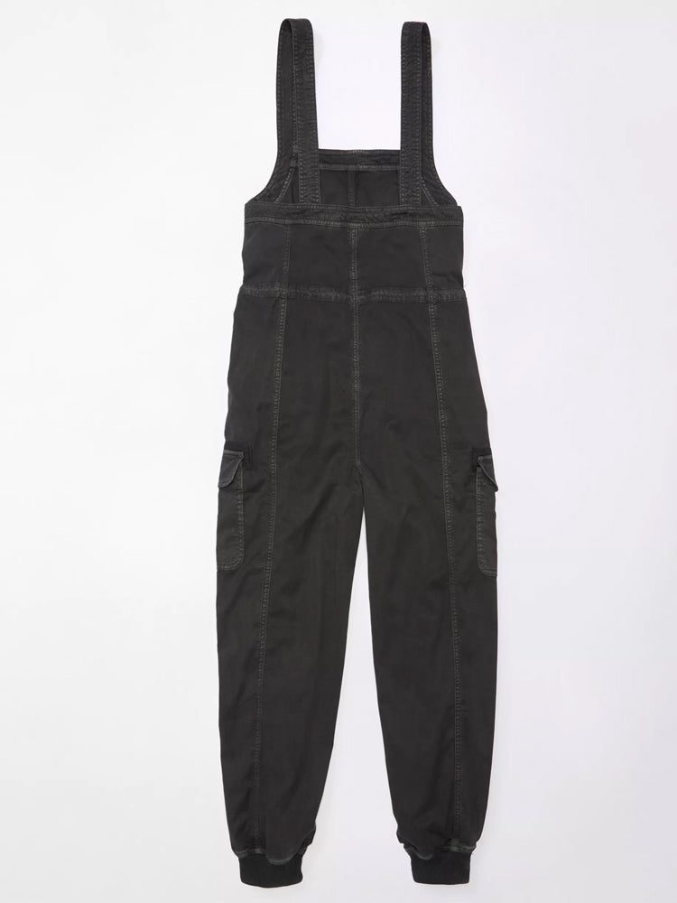 SUNA Kvinders Cargo Overalls – Vintage-Inspireret Design – 100% Bomuld, Drape Stof, Komfortable Overalls
