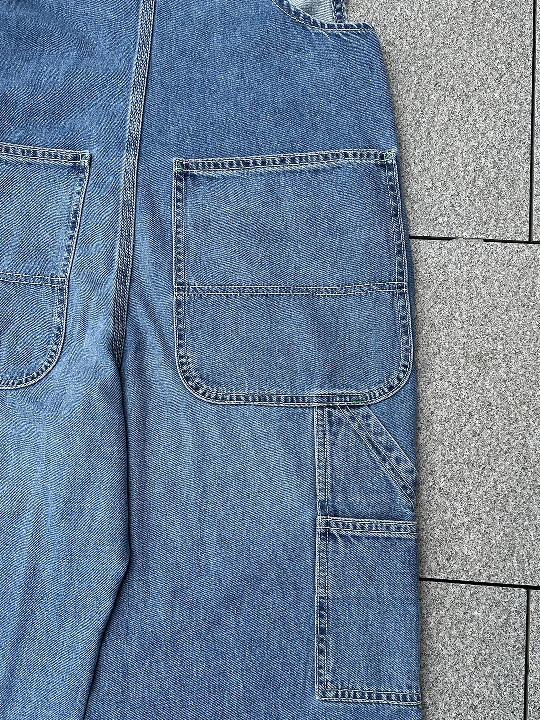 SUNA Kvinders Denim Bib Overalls – Vintage Stil i 100% Bomuld - Komfortable Overalls til Kvinder med Tidløs Charme