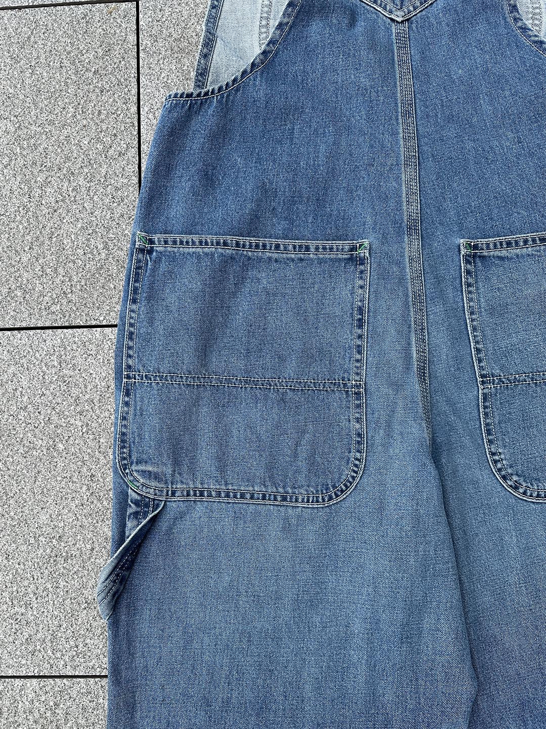 SUNA Kvinders Denim Bib Overalls – Vintage Stil i 100% Bomuld - Komfortable Overalls til Kvinder med Tidløs Charme