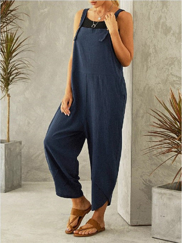 SUNA Kvinders Jumpsuit Bomuld Polyester – Justerbare Stropper for Optimal Komfort - Jumpsuit til Kvinder, Trendy Tøj