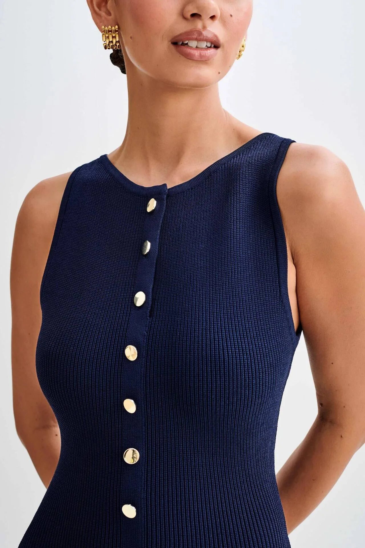 SUNA Kvinders Lang Kjole Strikket Bodycon – Elegant Design Med Komfort - Lang Kjole Til Festlige Anledninger Og Aften Ude
