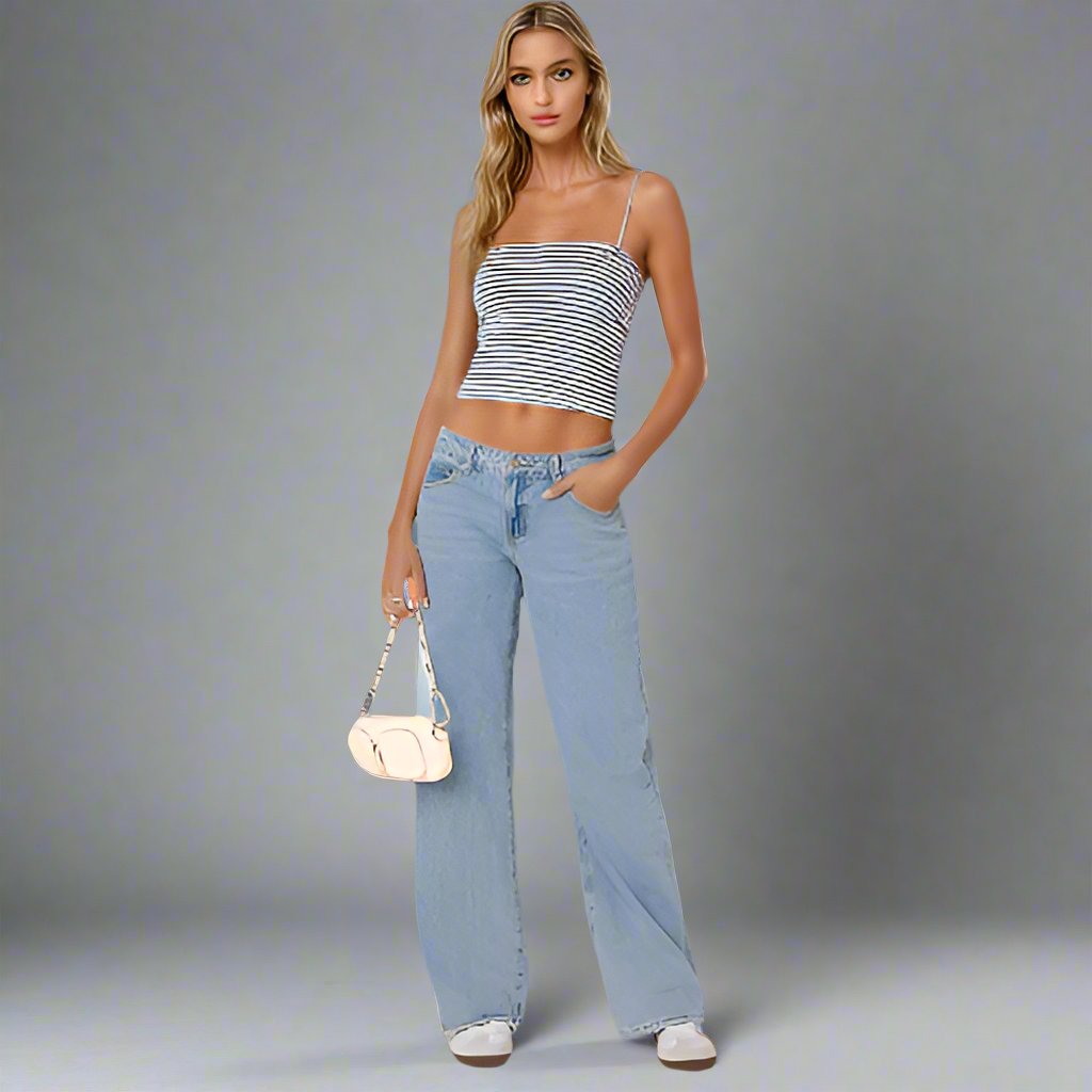SUNA Roxy Low-Rise Jeans – Trendy & Komfortable Stretch Denim | Y2K Fit