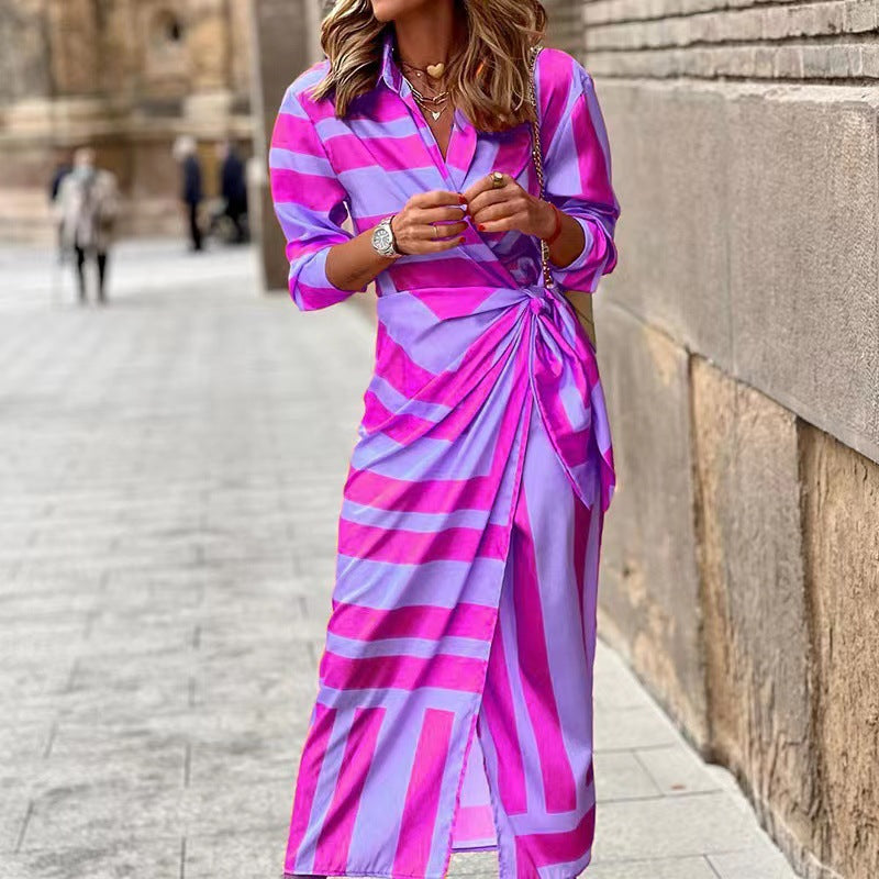 SUNA Louisa Wrap Kjole – Let Stof Med Krave - Sommerkjole Lilla