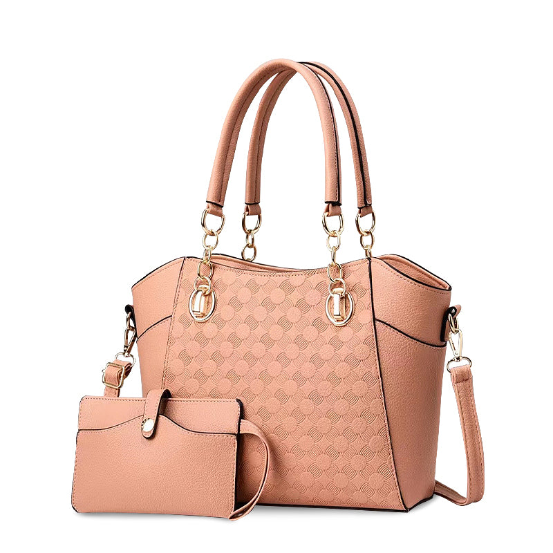 SUNA Andrea Tote Bag Vegansk Læder Håndtaske til Kvinder pink