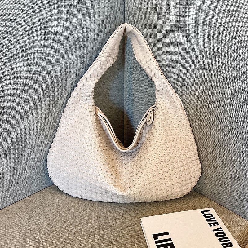 SUNA Vævet skuldertaske - Jimena Beige