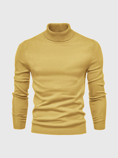 Cala Nova - Herre Rullekrave Sweater Vaskbar og Elegant Men Sweater SUNA Gul S