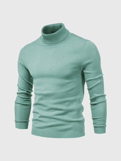 Cala Nova - Herre Rullekrave Sweater Vaskbar og Elegant Men Sweater SUNA Grøn S