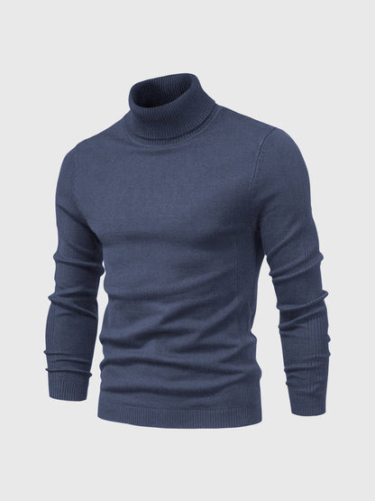Cala Nova - Herre Rullekrave Sweater Vaskbar og Elegant Men Sweater SUNA Blå S
