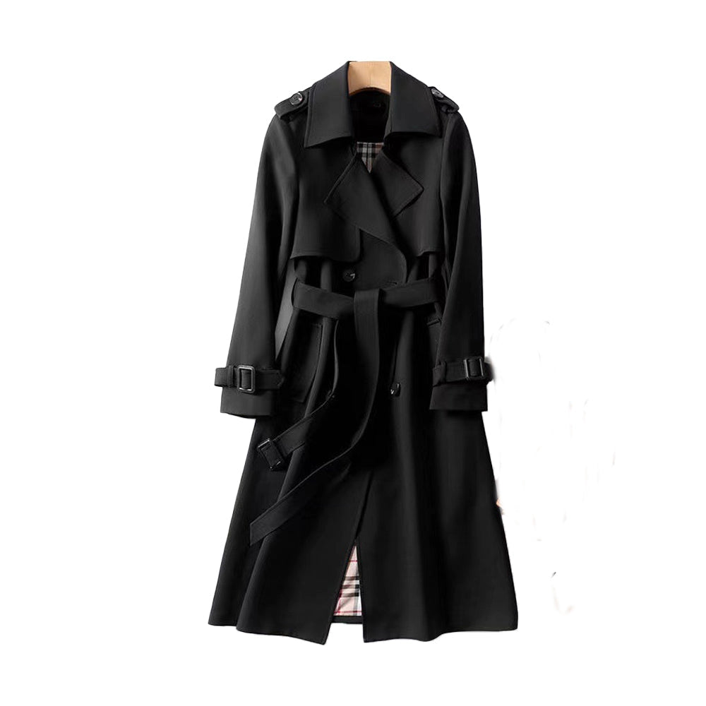 SUNA Odessa Klassisk Trenchcoat Til Hverdagskomfort og Stil Sort